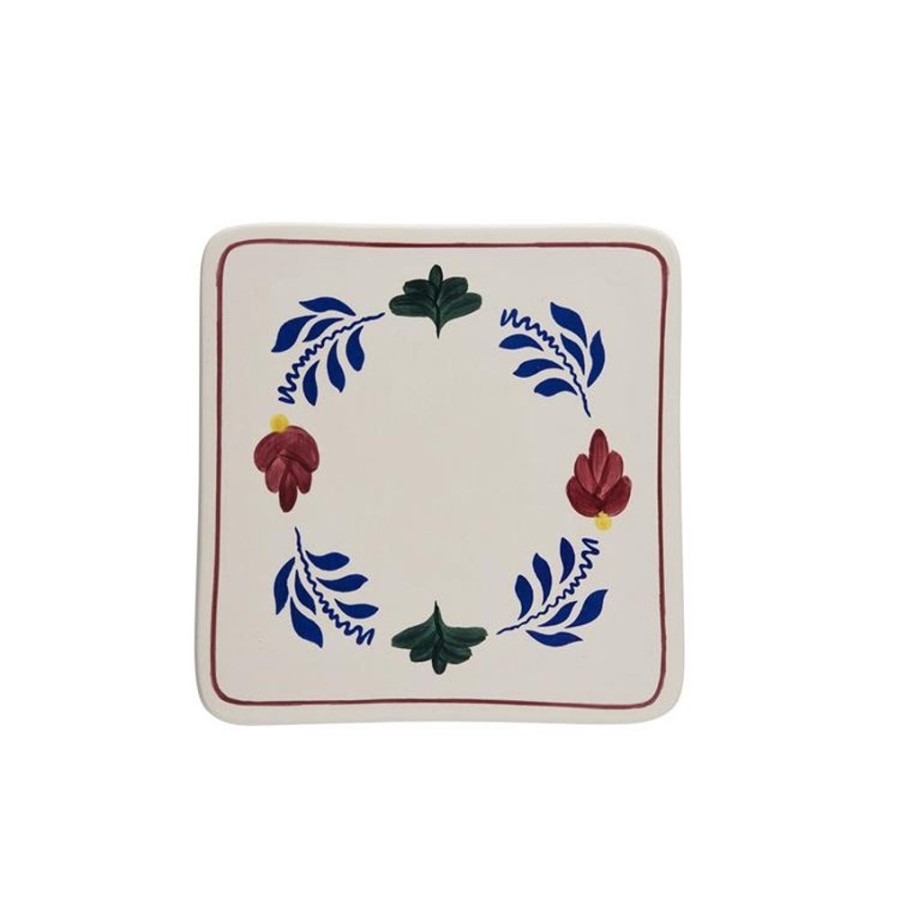 Servies Royal Boch | Boerenbont Pannenonderzetter Vierkant 20X20Cm.