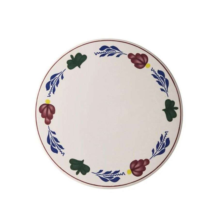 Servies Royal Boch | Boerenbont Taartplateau Op Voet 23Cm.