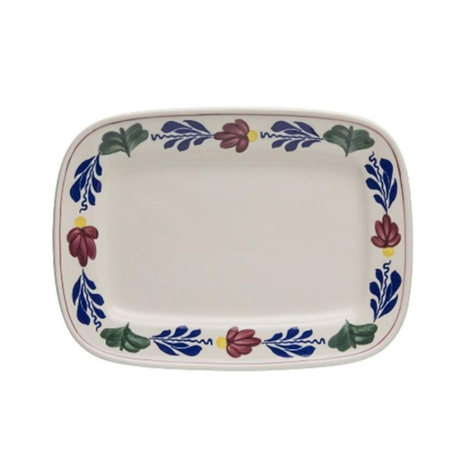 Servies Royal Boch | Boerenbont Rechthoekige Schaal 25X18Cm.