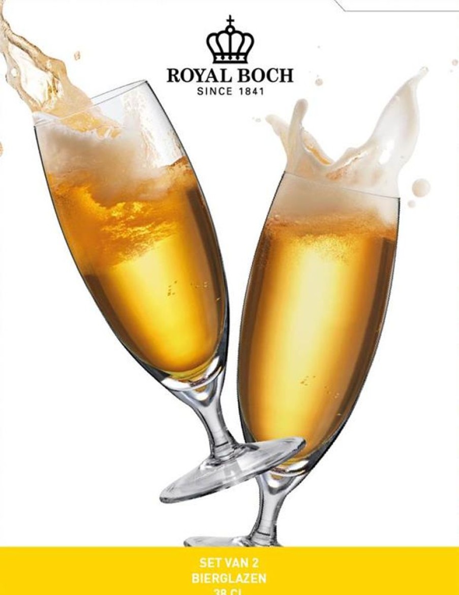 Glas Royal Boch | Set Van 2 Bierglazen 0,38L.