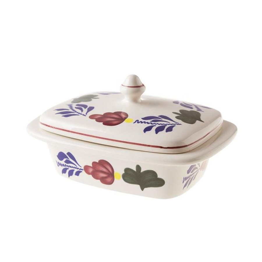 Servies Royal Boch | Boerenbont Botervloot Met Deksel 17,5X12Cm.